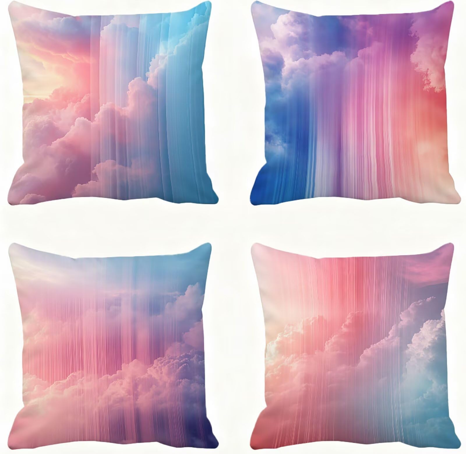 Kolorowa poszewka na poduszkę 60 x 60 cm, prostota, 60 x 60, zestaw 4 sztuk, super miękkie, 60 x 60, dekoracja jesienna, kwadratowa poszewka na poduszkę, na sofę, do domu, salonu, sypialni E - 916