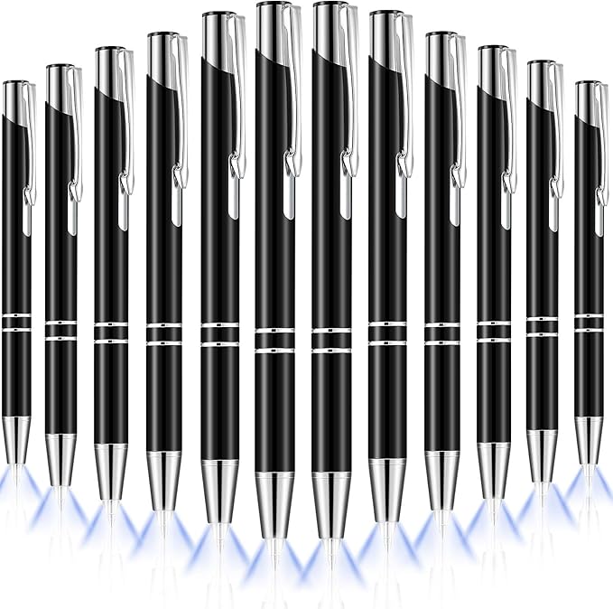 Zonon 10 Pieces Lighted Tip Pen Ballpoint Flashlight LED