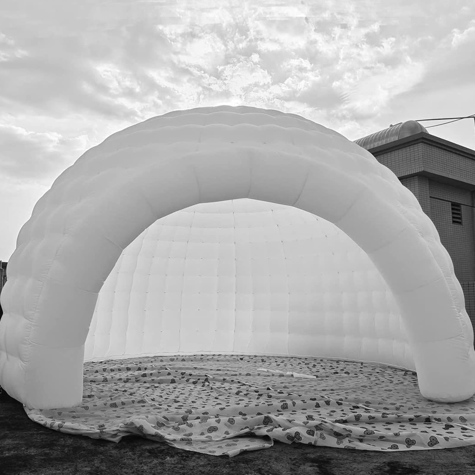 kuppelzelt hochzeit Aufblasbares Kuppelzelt, geschäftlich, Hochzeit, Veranstaltung, Nachtclub, Kuppel, Festzelt, Partyzelt, aufblasbares Iglu-Zelt mit LED-Lichtern für Party, Hochzeit, Show, Outdoor-Ev Sonstiges CAMPING SERENELLA - 2026 SP Color:Black&Blue