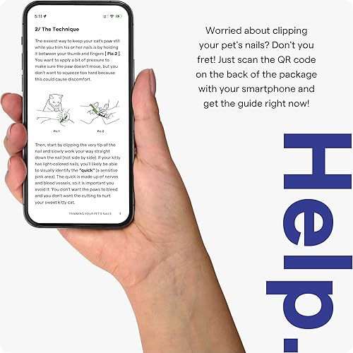 Miniatura 7 de Cortaúñas para mascotas para gatos de interior y animales pequeños, cuchillas anguladas de precisión y agarre constante, ideal para gatitos, perros