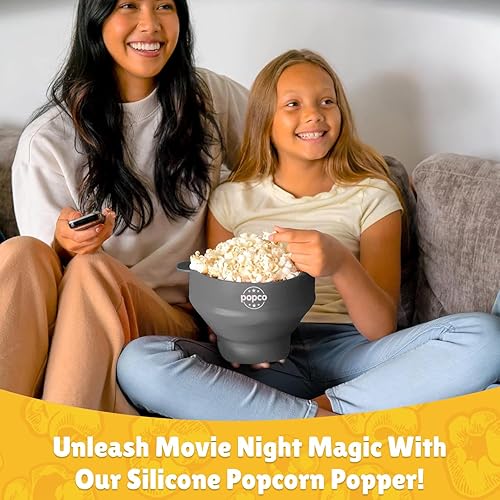 Miniatura 4 de La original Popco - Palomera de silicona para microondas, con asas, para hacer palomitas de maíz, sin BPA y apta para lavavajillas, 10 colores