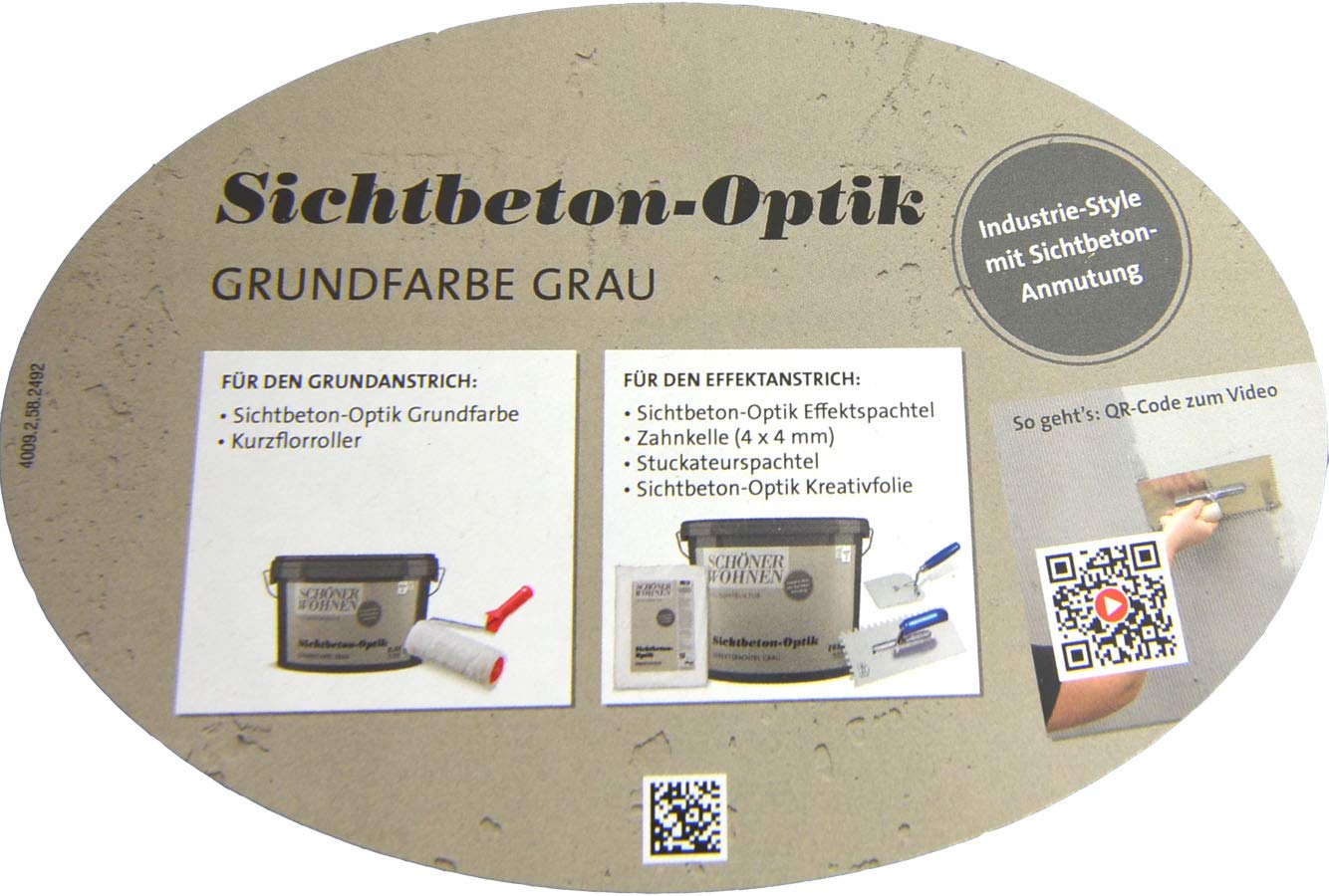 Brillux Sichtbeton-Optik Effektspachtel Grau 16 kg Trendstruktur