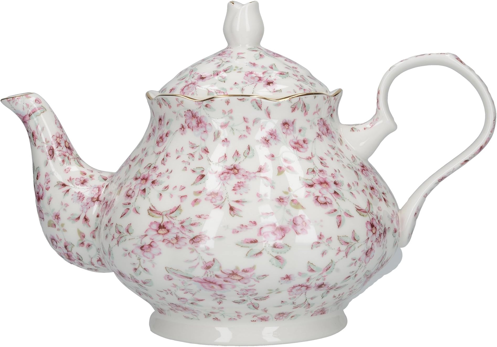 Katie Alice "Ditsy Floral Bone China White Tea Pot by Creative Tops, 1000 ml (35 fl oz)