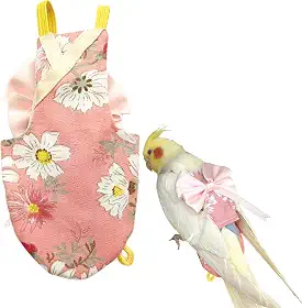Fraldas para pássaros, roupas de papagaio para periquitos quaker, calopsitas, roupas de papagaio (rosa A, GG)