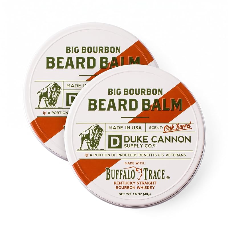 Duke Cannon Supply Co Big Bourbon Bálsamo para Barba Oak Barrel Scent, Pacote com 2