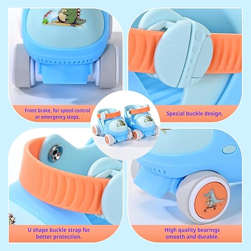 Miniatura 5 de Patines de ruedas ajustables para niños y niñas con bloqueo de ruedas para principiantes y bebés