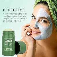 Vista 5 de QKKWSS Green Tea Mask, 2PCS Green Tea Cleansing Mask,Green Tea Purifying Clay Stick Mask,Green Tea Solid Mask,Face Moisturizes Oil Control, Deep