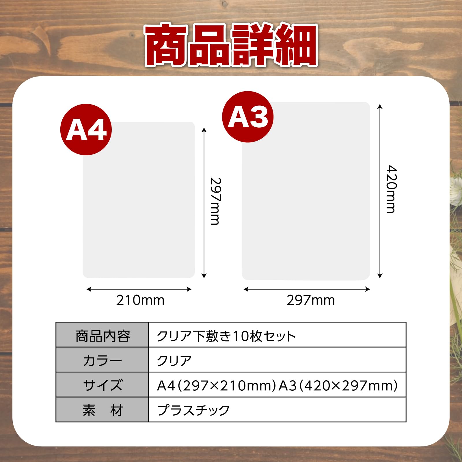 Amazon.co.jp: nijimomo 下敷き 10枚セット A4 A3 丸角加工 学習用