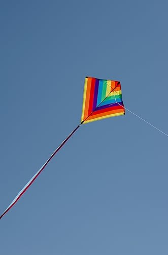 Miniatura 2 de In the Breeze Rainbow Stripe Diamond Kite, 30 pulgadas, 3176