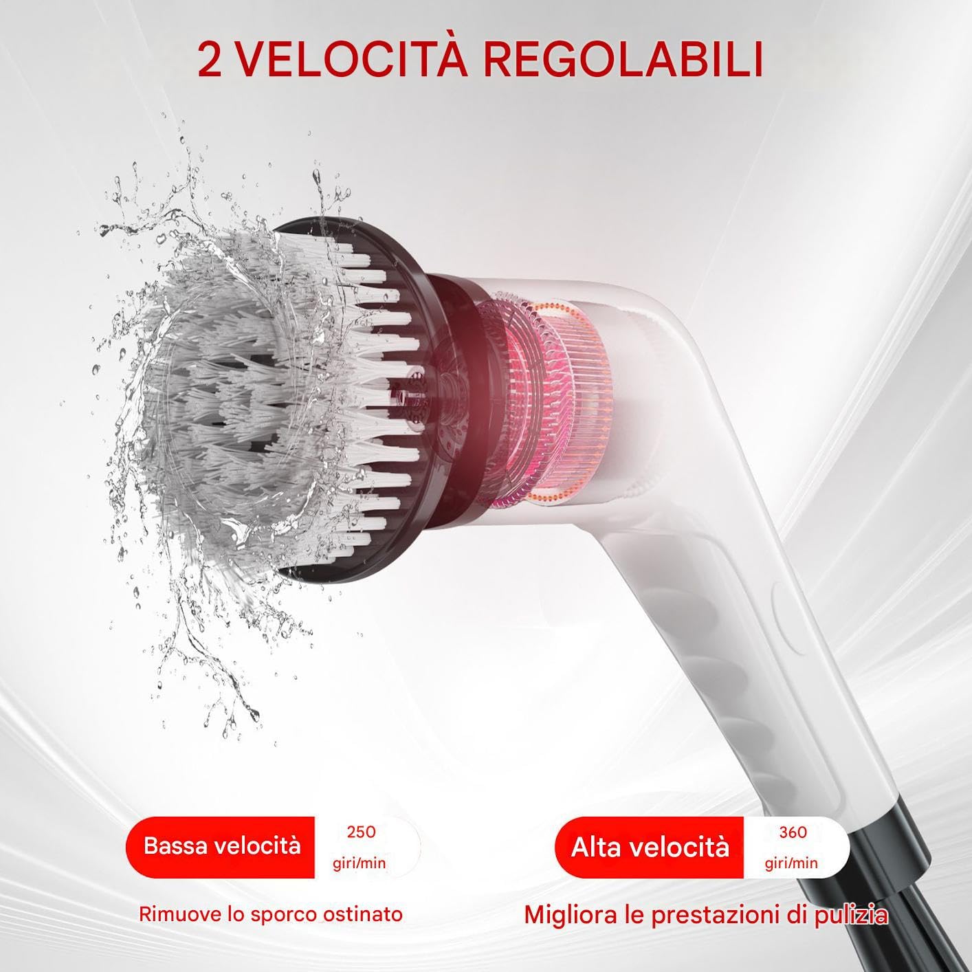 Cepillo De Limpieza Eléctrico Herramienta Con Batería Duradera Giratoria | Cepillo Eléctrico Recargable para Azulejos Ducha Bañeras Lavabos Juntas de Lechada Puertas de Cocina