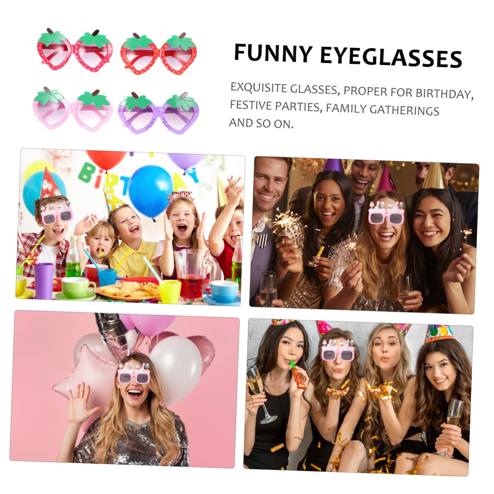 minkissy 8 Pares Gafas de Sol para Niñas con Diseño de y Divertidos para Bebés y Accesorio Único y Seguro para Fiestas y