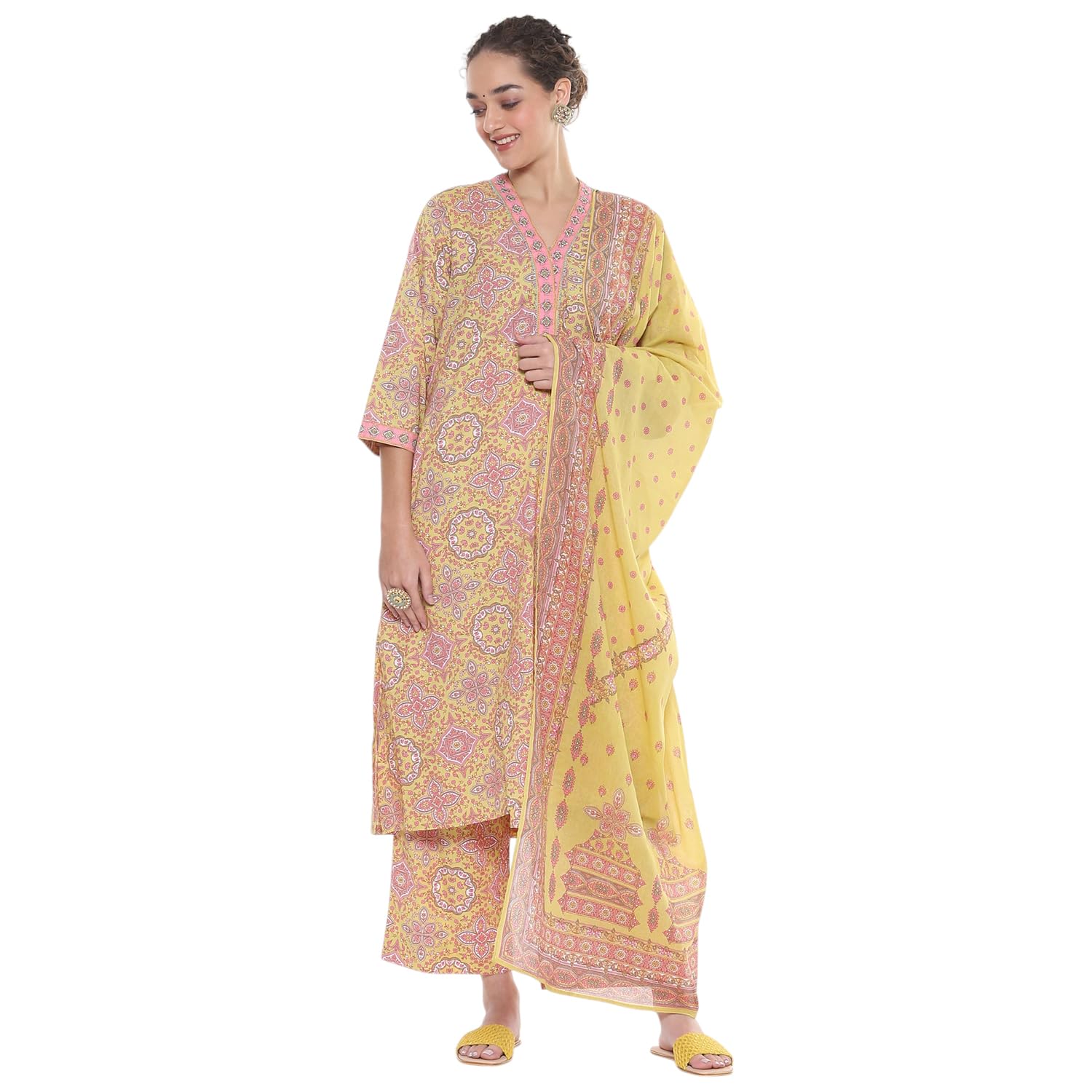 biba Women Cotton Straight Printed Suit Set-picture-19