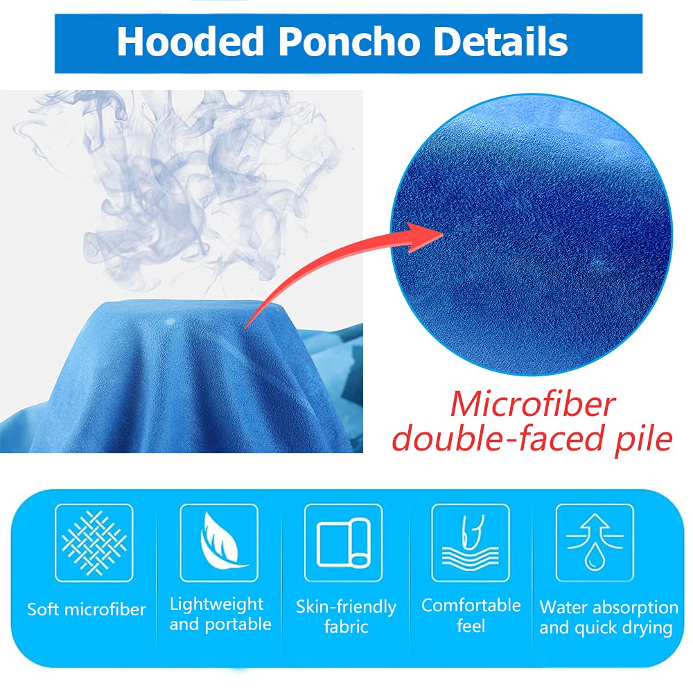 Asciugamano con Cappuccio Bambini Poncho da Bagno, Morbuy Telo Mare Poncho Arcobaleno 3D Leggero Asciugatura Rapida Accappatoio da Surf in Microfibra per Adult Bambino (Foglia,75x110cm