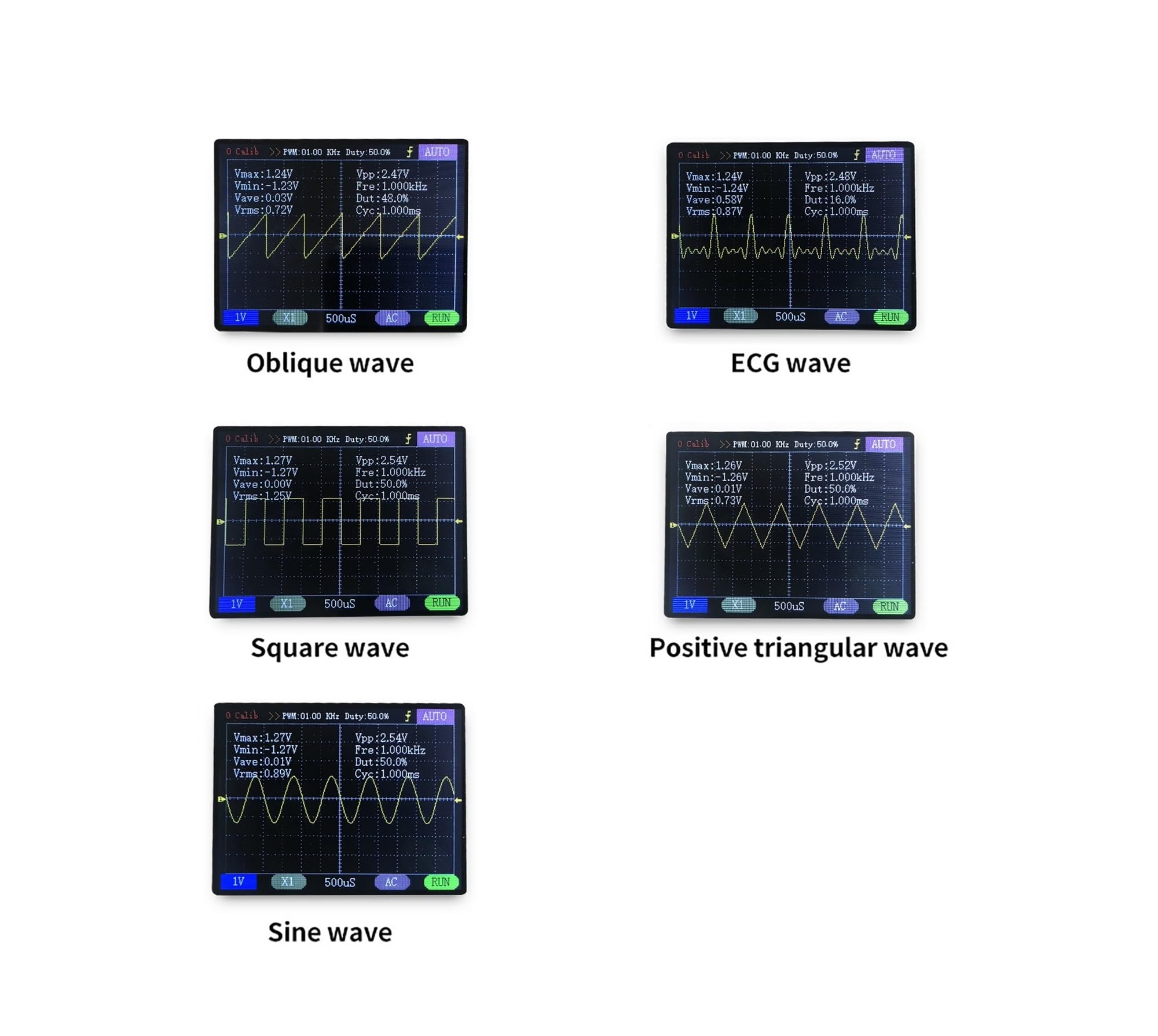 Osciloscopio Digital, Kit de osciloscopio bolsillo mano digital 1MSa/s 200KHz Soporte ancho banda analógico 80KHz PWM y actualización firmware(D)