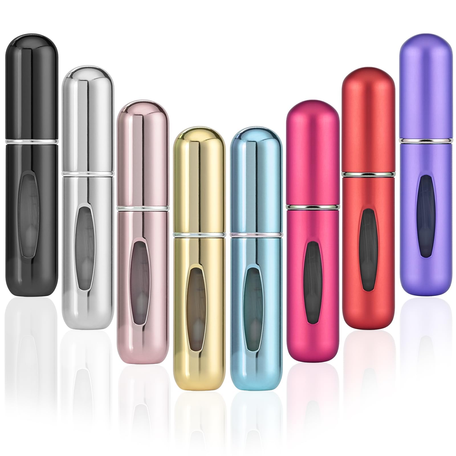 MBSIVSA 8PCS Travel Perfume Bottle, 5ML Mini Perfume Bottle, Perfume Atomiser for Luggage, Aftershave, and Holiday