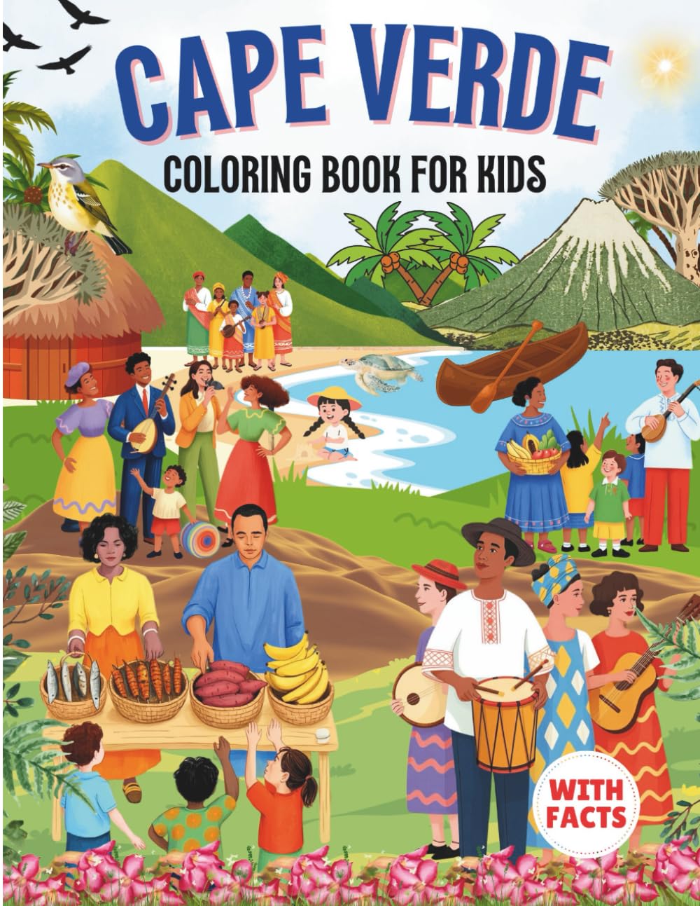 Cape Verde coloring book for kids with facts