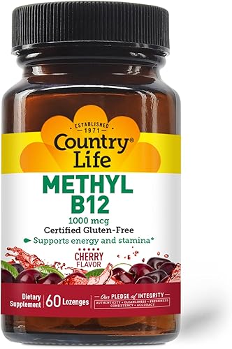 Country Life Methyl B-12 Pastillas de 1000 Mcg 60 unidades