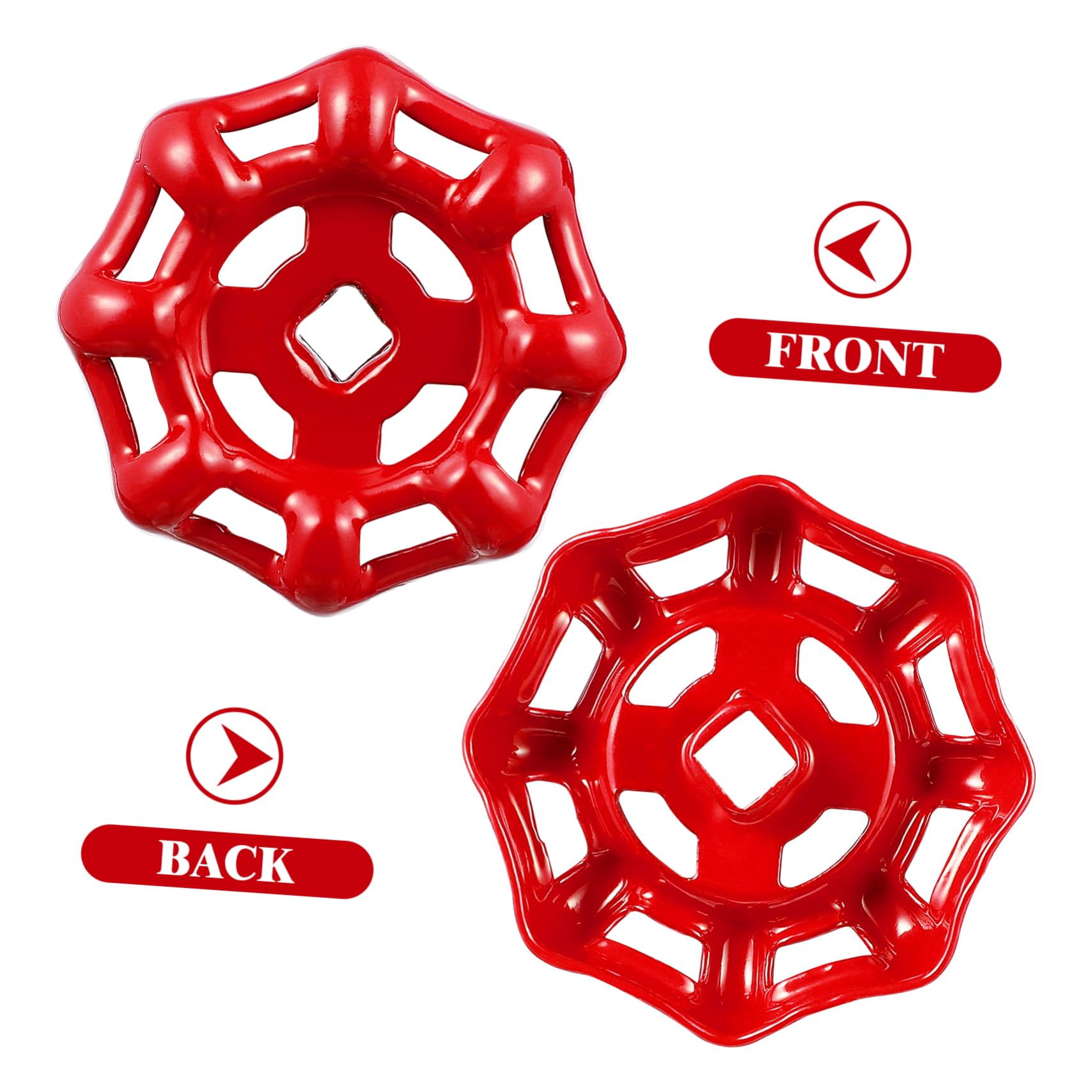 balacoo 10pcs Decorative Radiator Valve Wheel Handle Red Metal Ball Hand Wheel for Replacement