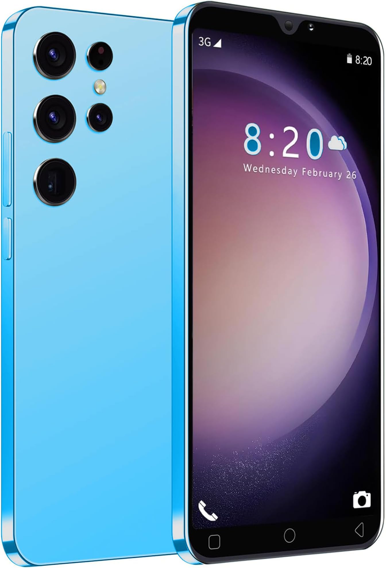 Cheap Mobile Phones, 5.0 Inch, Android 9.0, Dual SIM Dual Camera, Quad Core, 16GB ROM【Expandable up to 128GB】, Support WiFi/Bluetooth/FM, Face Unlocked Phones (Blue)