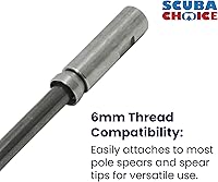 Vista 3 de Scuba Choice Punta de lanza de doble ala de 0.236 in con punta de lanza con portero, compatible con pesca submarina y pesca en hielo, repuesto