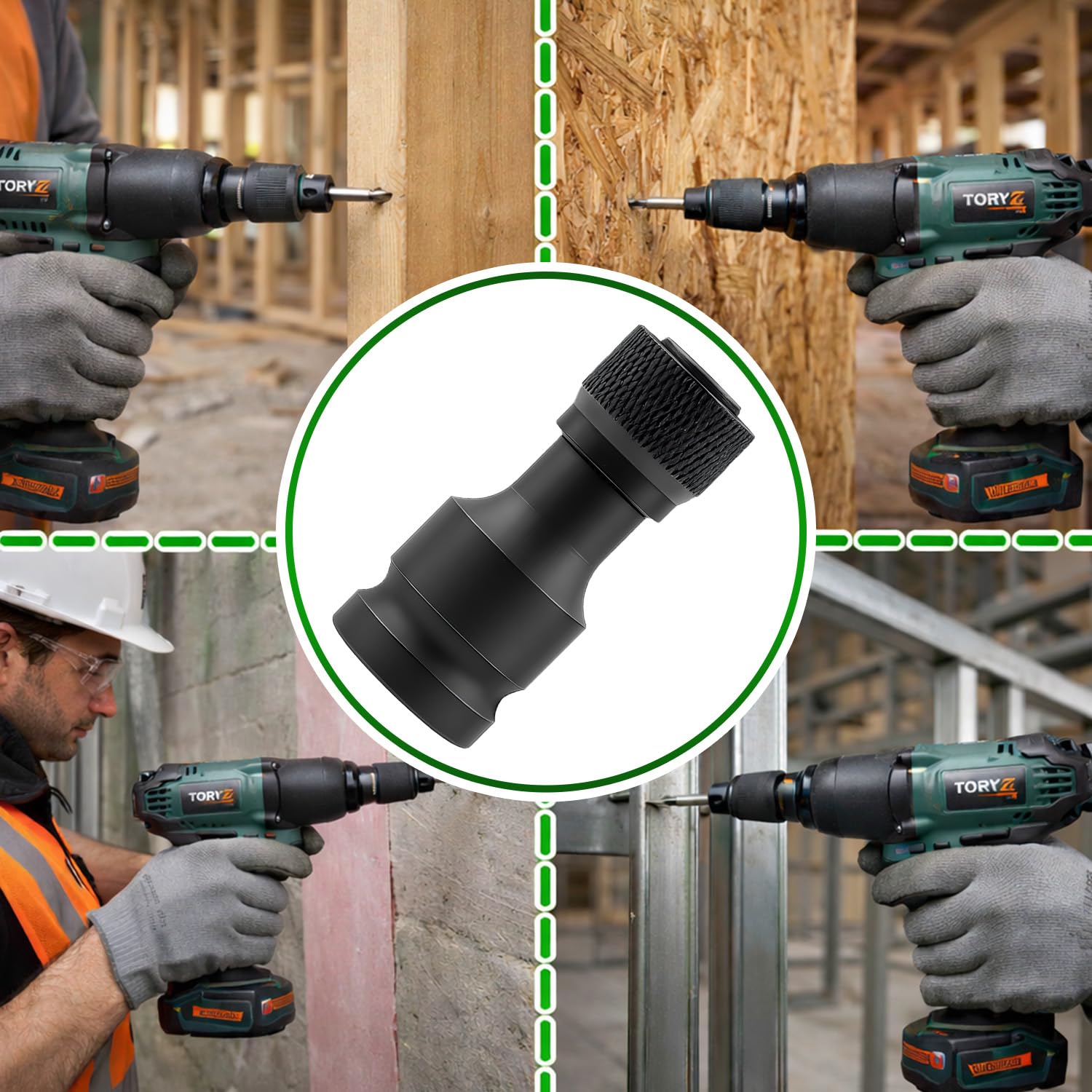 ONIX TECH Adattatore Avvitatore a Impulsi 1/2 per Avvitatore a Impulsi - con Ingresso da 1/2“ Quadrato e Uscita da 1/4” Esagonale - Alta Gamma di CR-V - Garanzia di 5 Anni