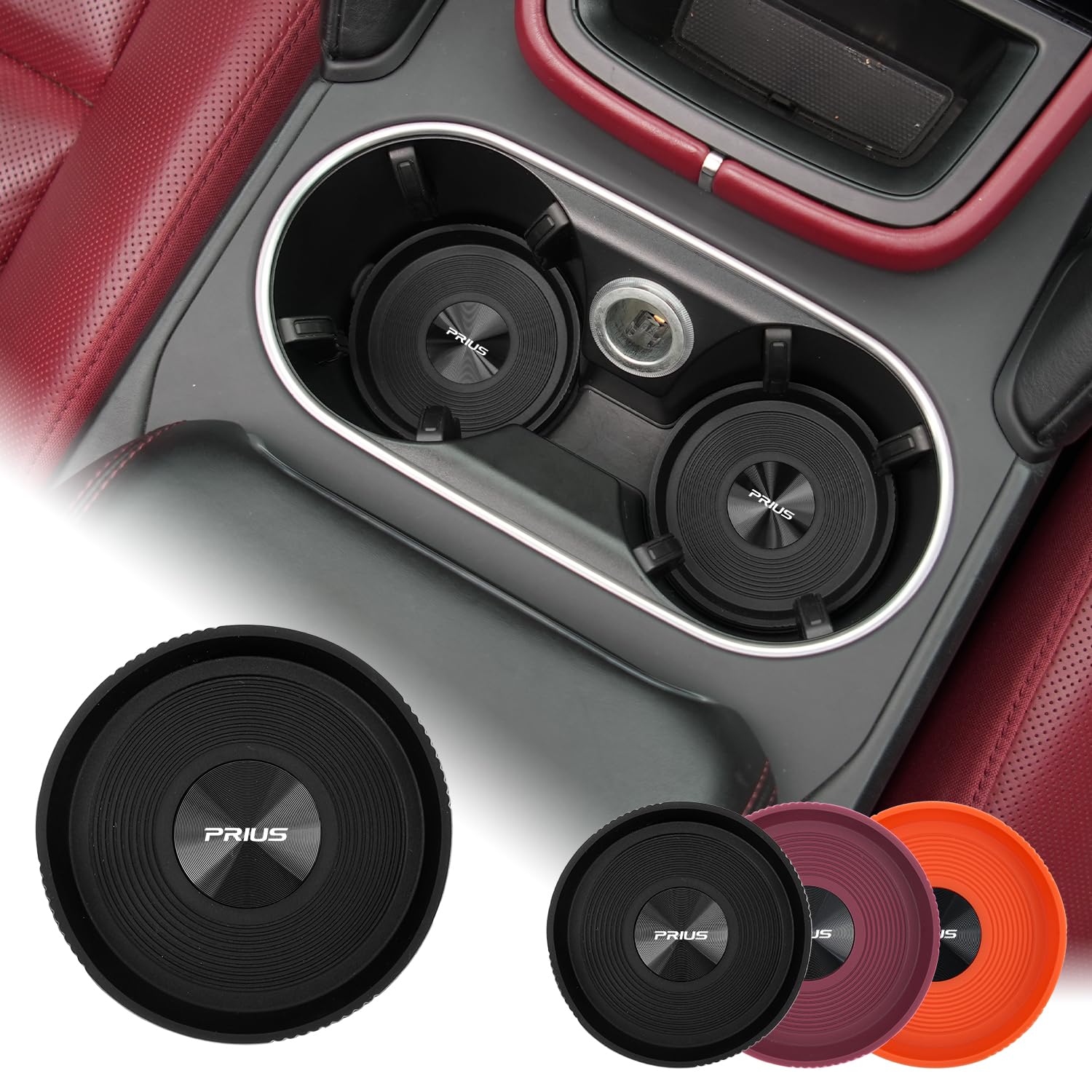 Amazon.co.jp: プリウス 専用 車載 コースター 立体 丸型 カードリンク
