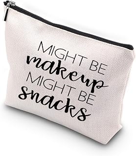 Novelty Makeup Bag Zipper Pouch Travel Cosmetic Organizer for Woman Snacks Lover Gift (Might BE Snacks CA)