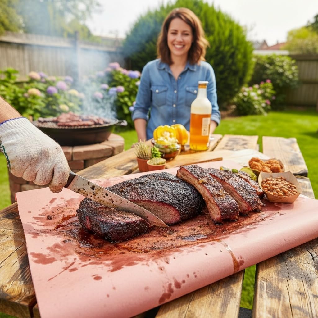 Butcher Paper61m – Metzgerpapier Rosa für BBQ, Grill & Smoker – 2 Rollen45,7 cm x 30,5 m – butcher-paper,burger papier – Hitzebeständig & Atmungsaktiv für saftiges Grillgutgut