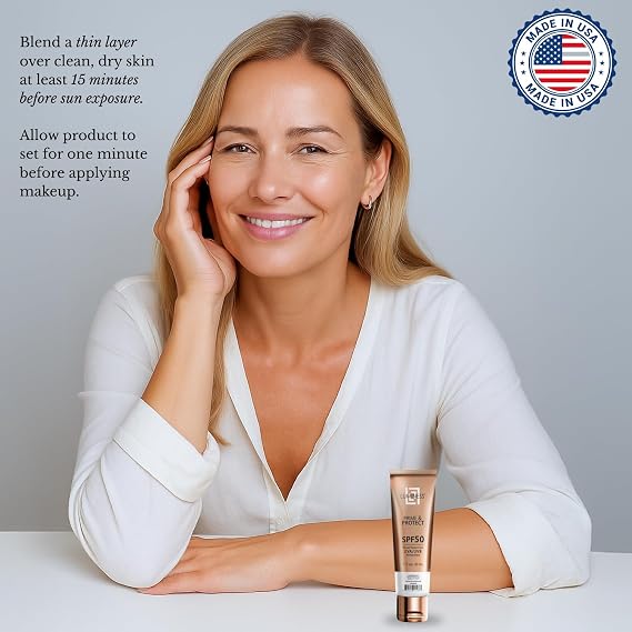 Luminess Makeup Primer & Broad Spectrum Sunscreen SPF 50 - Primer for Face Before Makeup with Sun Protection, Lightweight, Non-Greasy, Travel Size, Enriched with Vitamin E, For All Skin Types