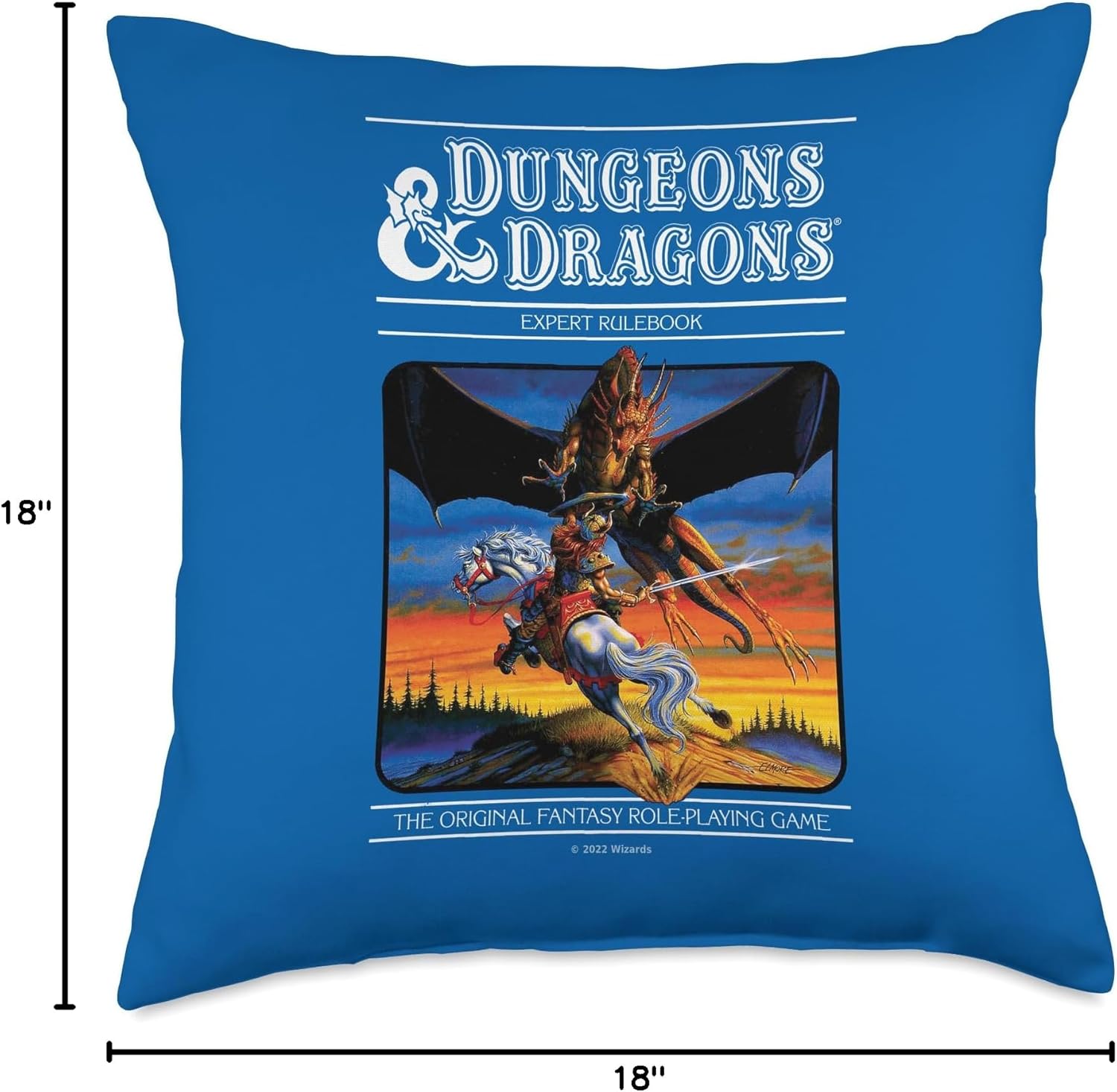 Dungeons & Dragons Vintage Expert Rulebook Throw Pillow