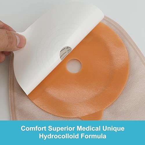 Miniatura 3 de 25 bolsas de colostomía, bolsas drenables de una pieza para ostomía, ileostomía, cuidado del estoma, cortadas para ajustar..