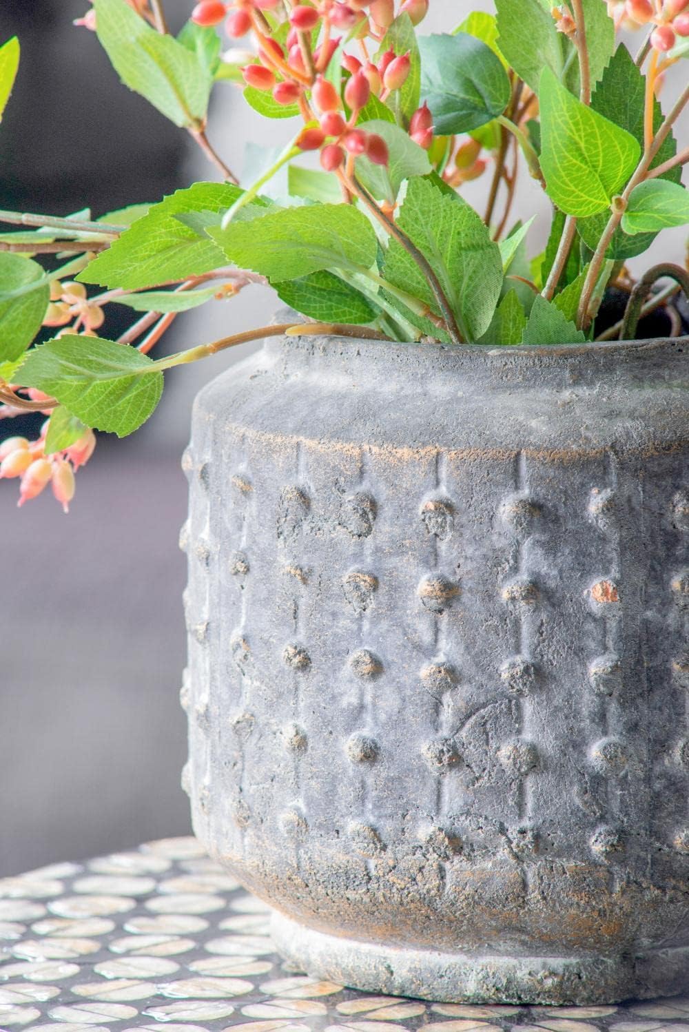 T2 Concept 100% Terracotta Southern Living Collection Noam Planter Aged Vintage Dramatic Look For Indoor or Outdoor No Bottom Hole