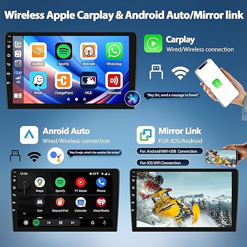 Miniatura 3 de Estéreo de coche 2G+64G Android 13 para Hyundai Elantra 2007-2010 con Apple Carplay Android Auto, pantalla táctil de 9 pulgadas con WiFi, navegación