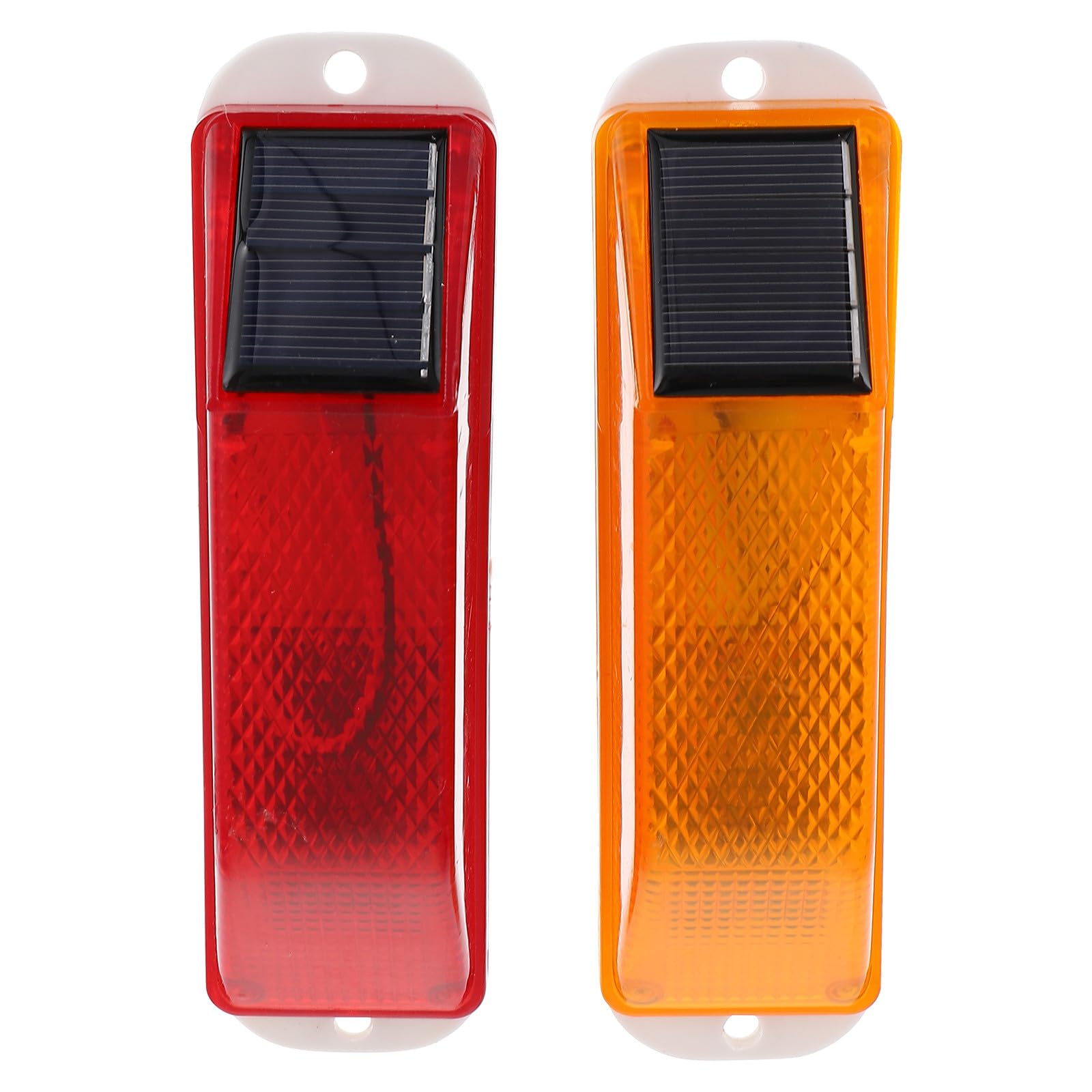 Alipis 2pcs Solar Strobe Warning Light Yellow Multi Functional Solar Caution Light for Outdoor Security Garden Outdoor
