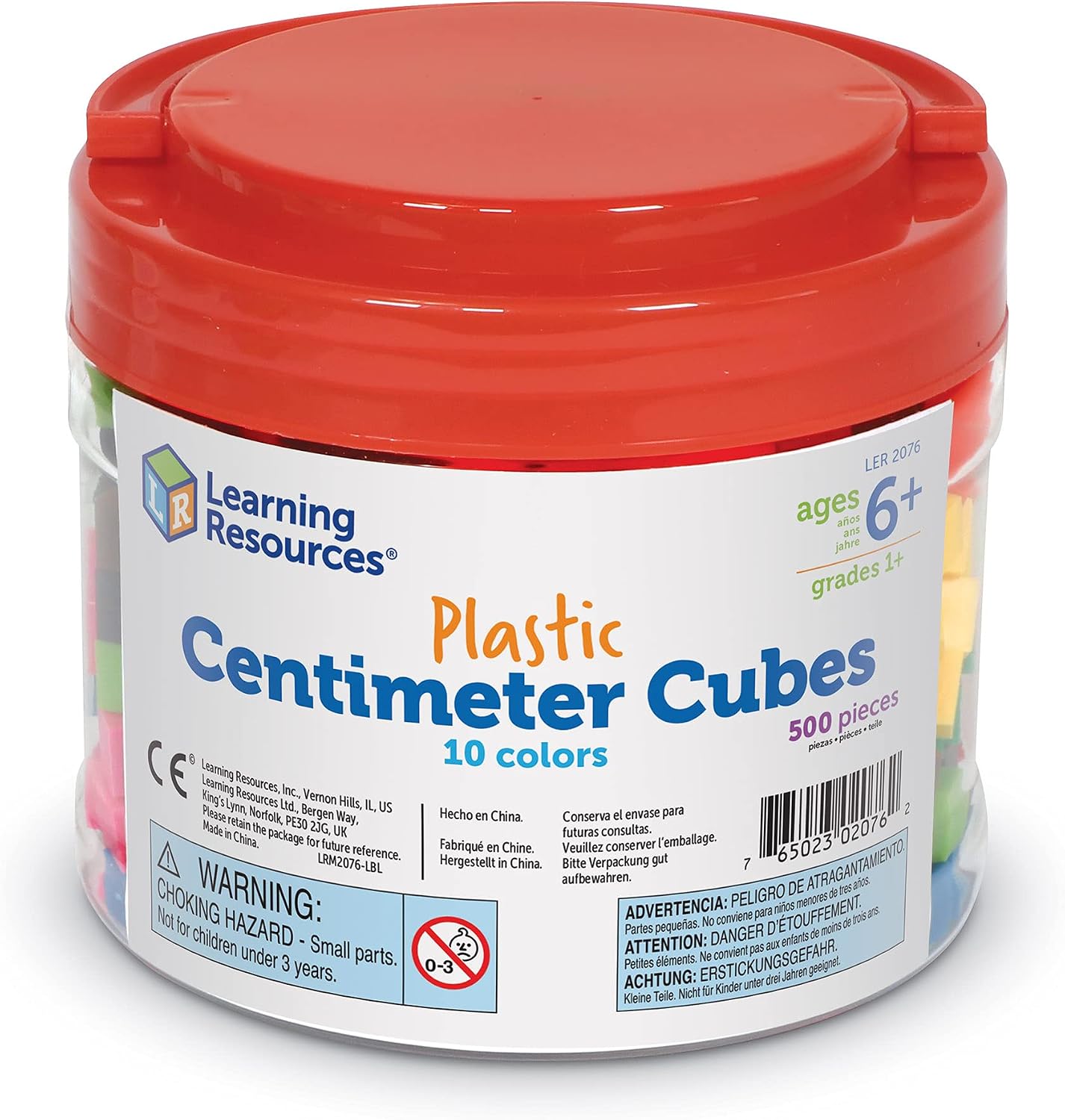 Learning Resources Centimeter Cubes, Counting/Sorting Toy, Assorted Colors, Math Cubes, Learning Cubes for Kids, Set of 500, Ages 6+