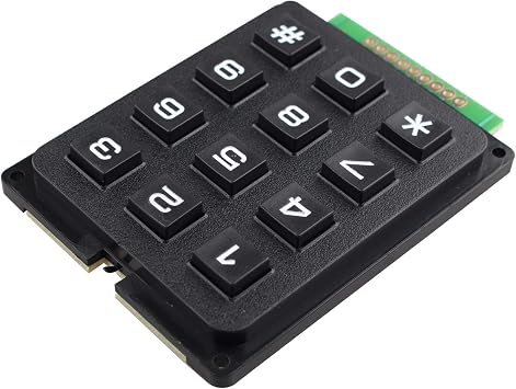 4 x 3 Matrix Array 12 Switch Keypad Keyboard Module 12 Key MCU Membrane Switch Keypad Compatible with Arduino