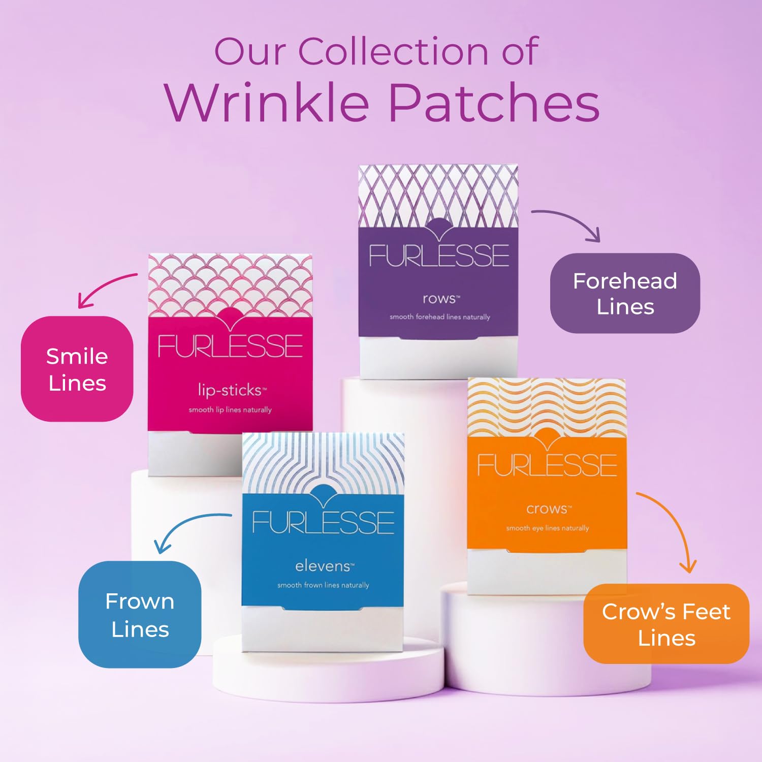 Furlesse Elevens Wrinkle Patches, Clear Overnight Face Line Smoothing Tape, 30 Count