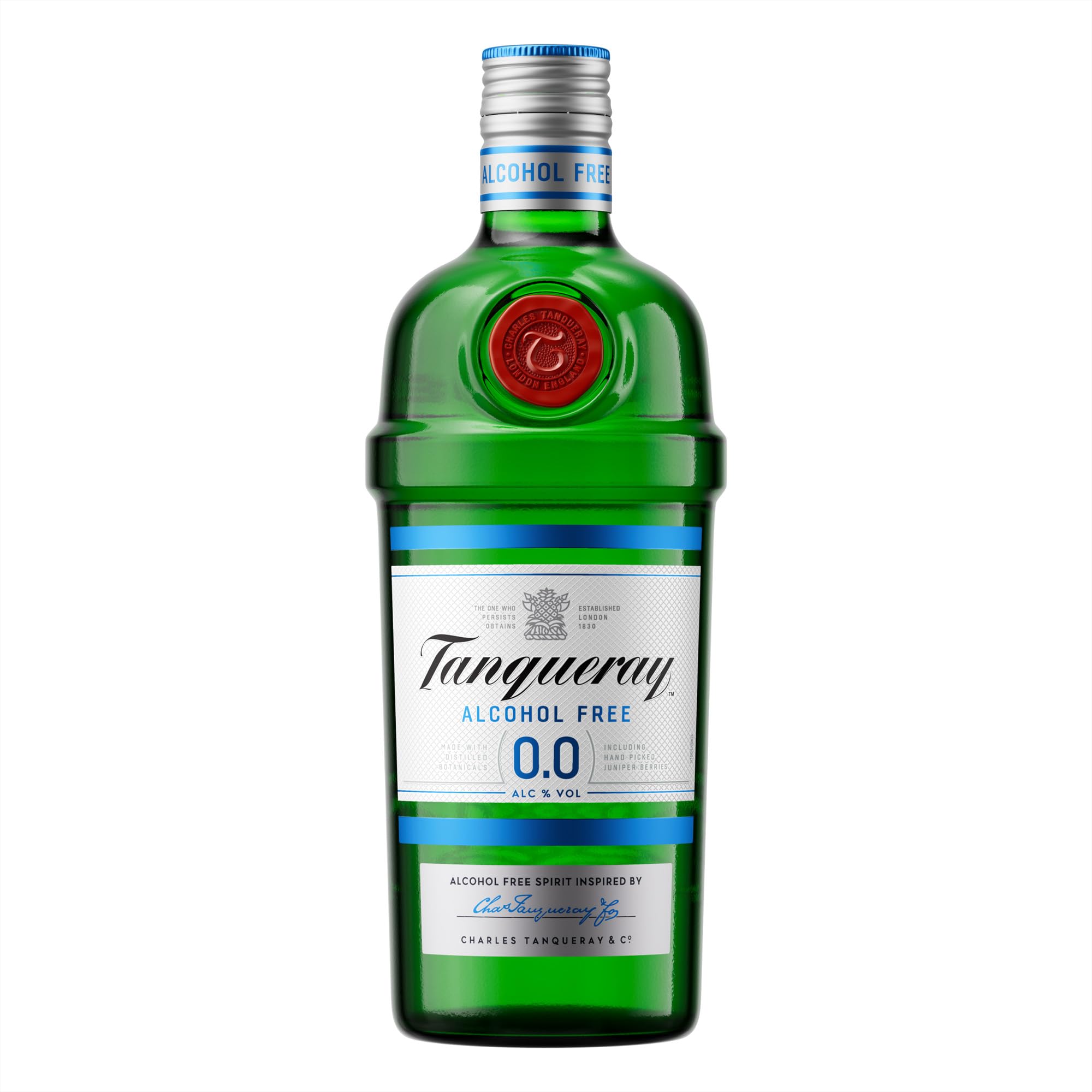 Tanqueray 0,0%, alkoholfreie Gin-Alternative, für nicht-alkoholische Cocktails und Longdrinks, zuckerfrei & kalorienfrei, 0%, voller Geschmack, 700ml Einzelflasche