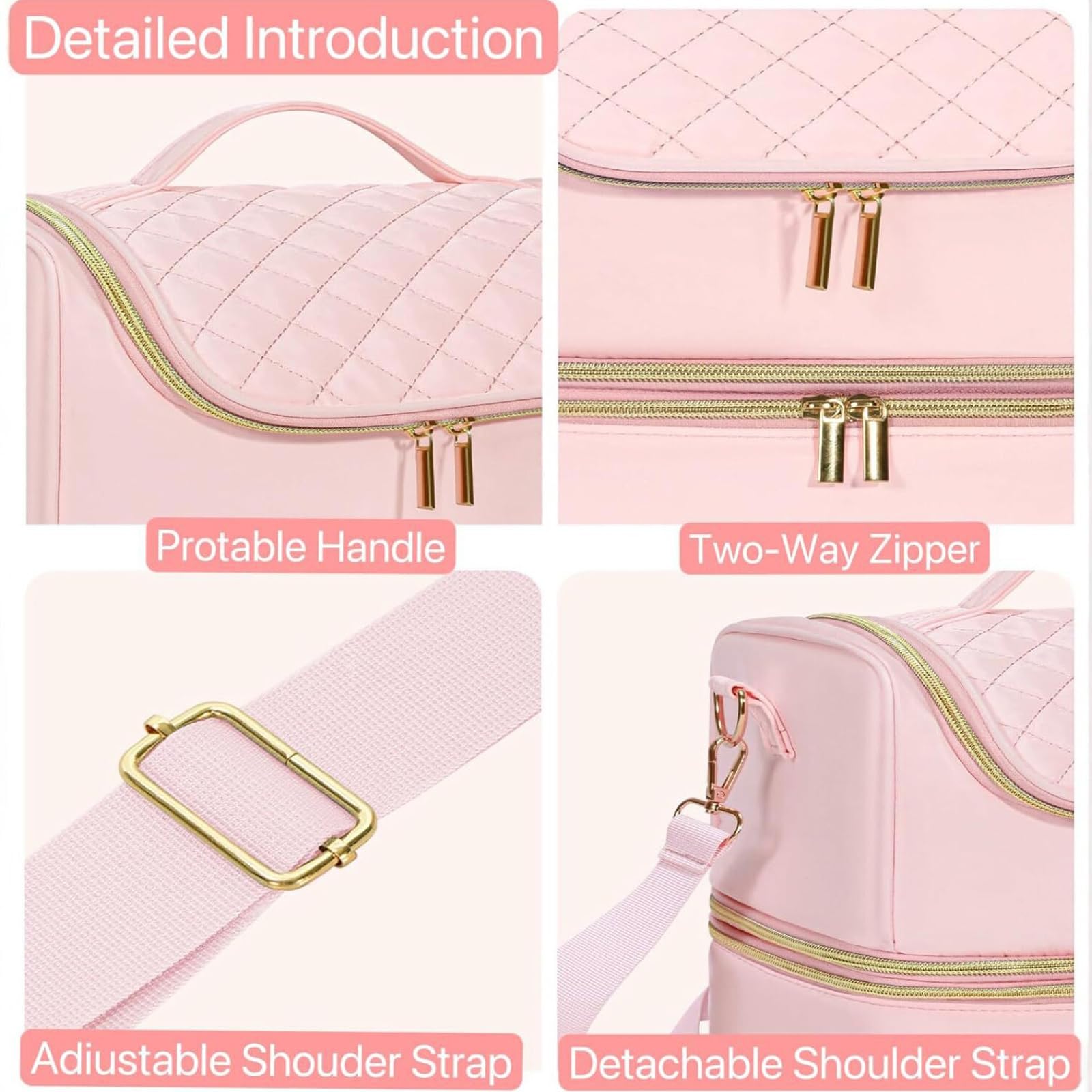 Borsa organizer compatta per strumenti per manicure, custodia da viaggio con manico per unghie, borsa per attrezzi artistici