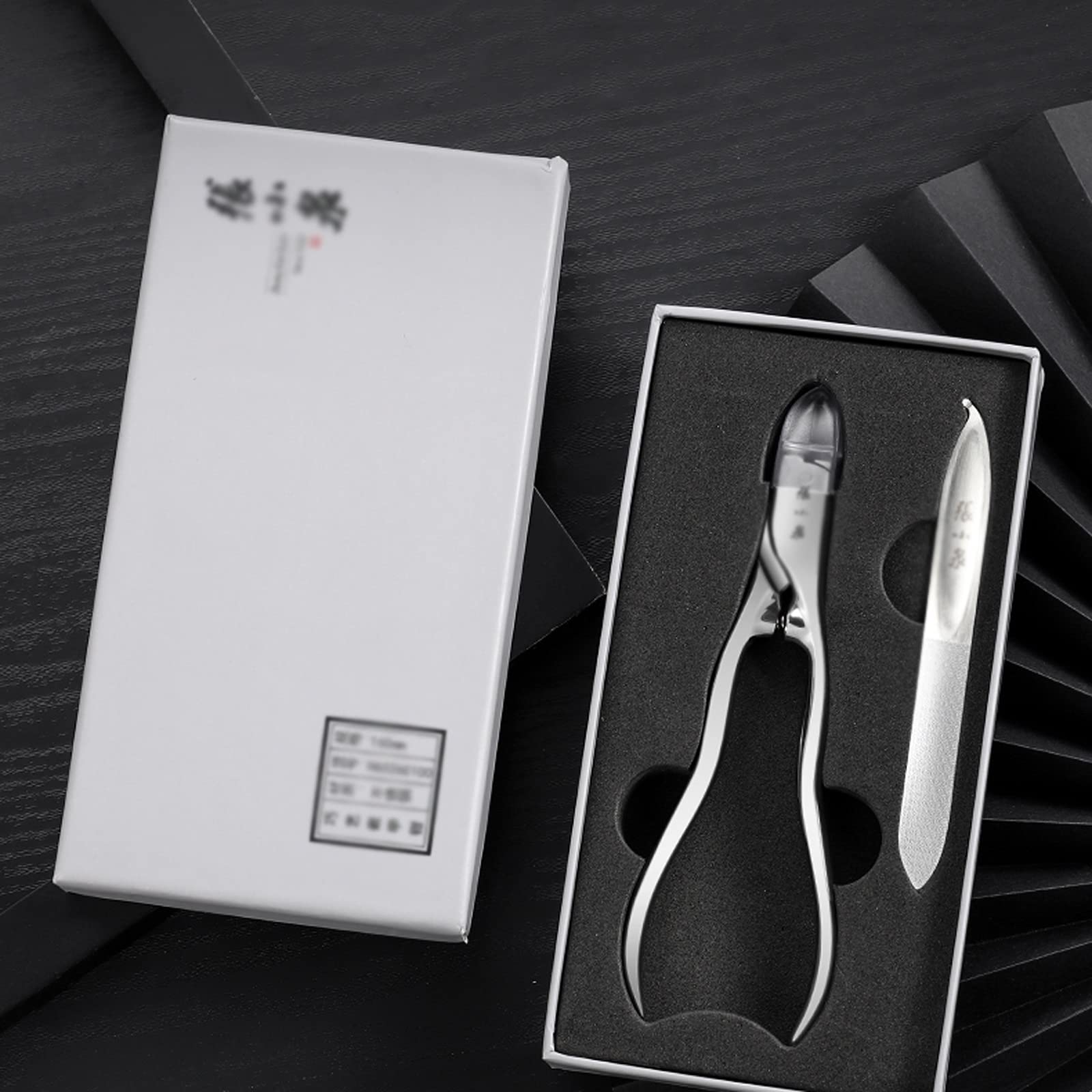 Kit per cutter per unghie Set per cumulo Set per uomo, acciaio inossidabile Manicure professionale Set da 2 pezzi Strumenti per la cura delle unghie facile da trasportare e conservare (argento) Set di