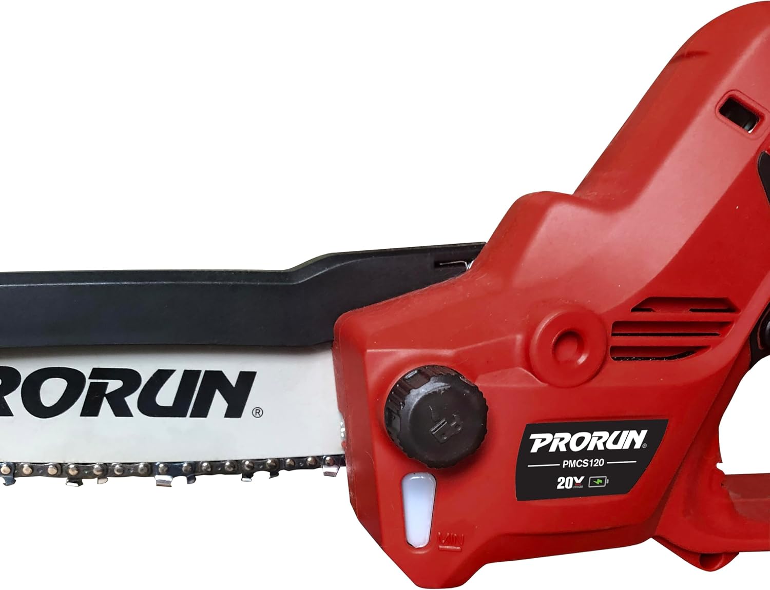 PRORUN 20V 7-in. Brushless Cordless Mini Chainsaw with 4.0 Ah Battery and Charger