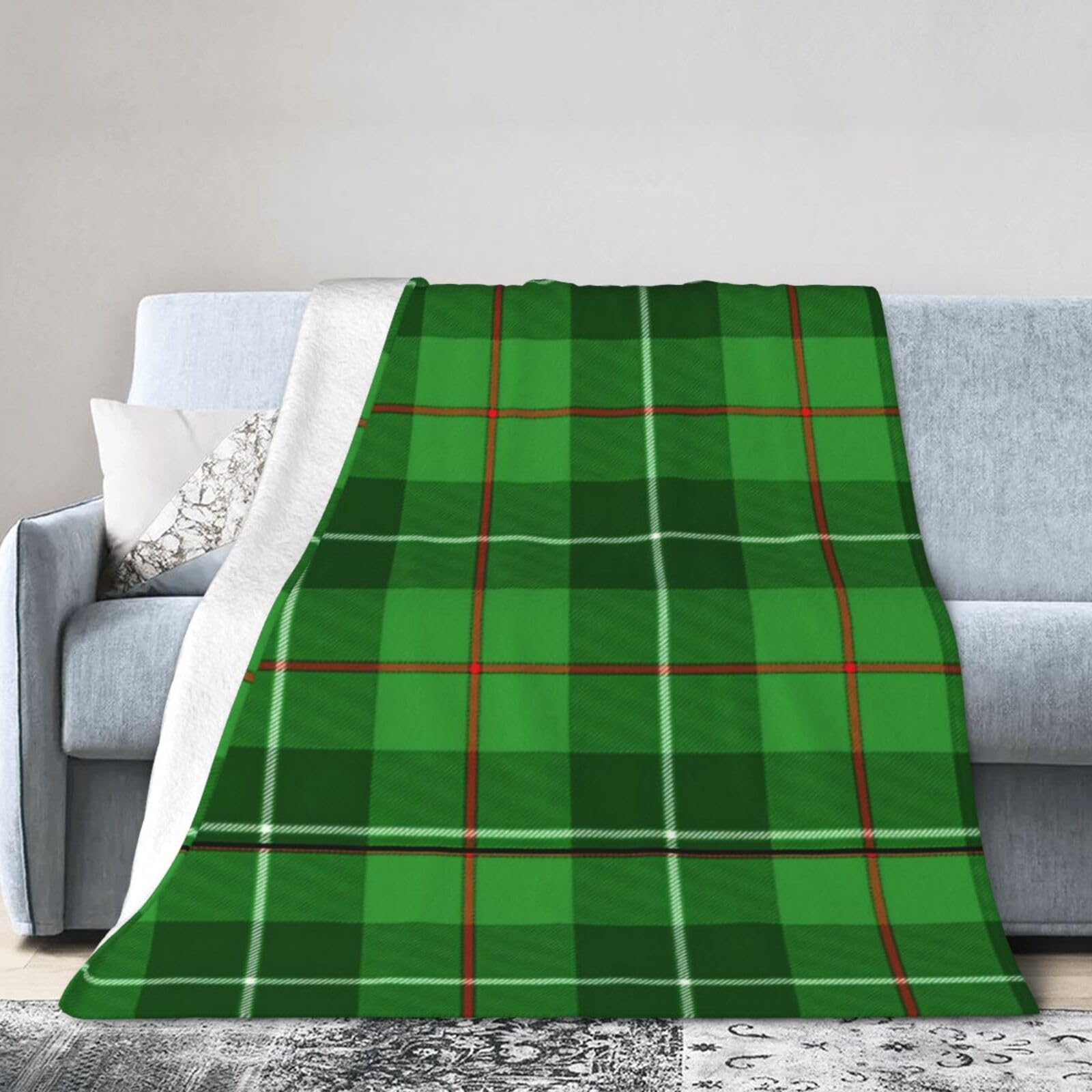 ERTDFXCV Clan Clephane Tartan Blanket 60"x50"