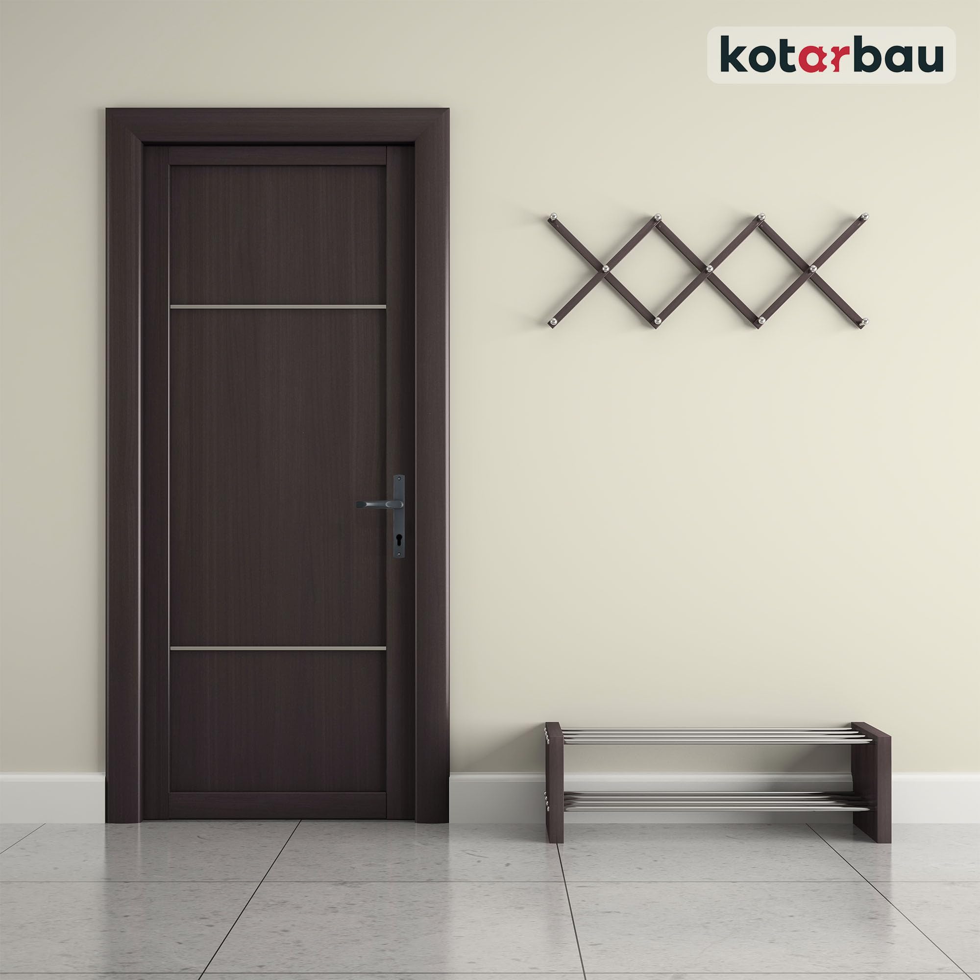 KOTARBAU® Poignée de Porte 72 mm - Cylindre Profilé en Aluminium - Longue Poignée Anthracite pour Porte Intérieure