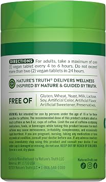 Nature's Truth Caffeine Pills | 220mg | 120 Count | with Green Tea Extract