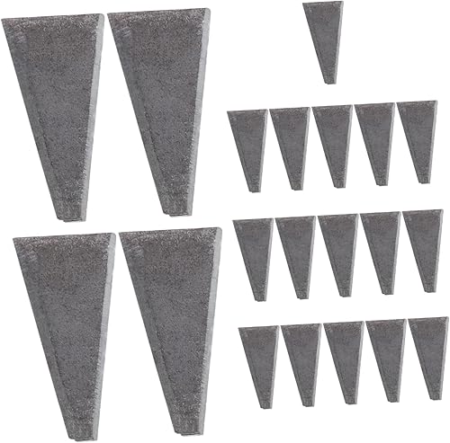 DOITOOL Cuñas de mango de cuña triangular, cuñas de acero corrugado, mango de acero, accesorios de martillo, mango de acero, forma de cuña de acero