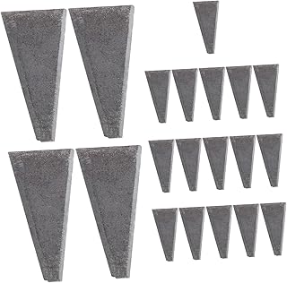 DOITOOL 20pcs Triangle Wedge Handle Wedges Corrugated Steel Wedges Steel Handle Wedges Hammer Accessory Steel Handle High-Carbon Steel Wedge Shape