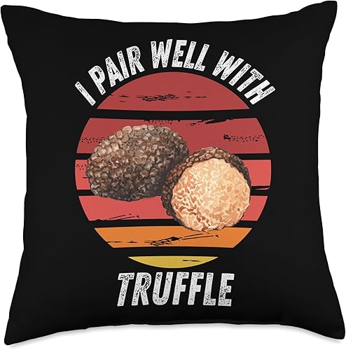Vintage I Pair Well With Truffle Food Lover Vintage Pair Well with Truffle Food Lover Throw Pillow, 18x18, Multicolor