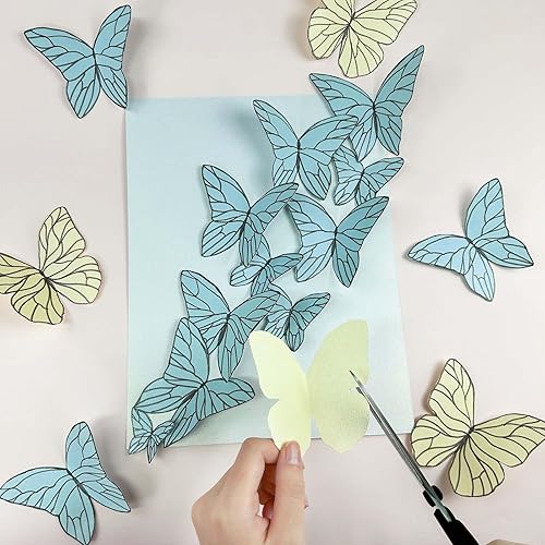 Miniatura 5 de 50 hojas de cartulina azul brillante de 8.5 x 11 pulgadas, papel brillante de 8.82 ozm92 libras, papel de impresora de tarjetas para invitaciones,