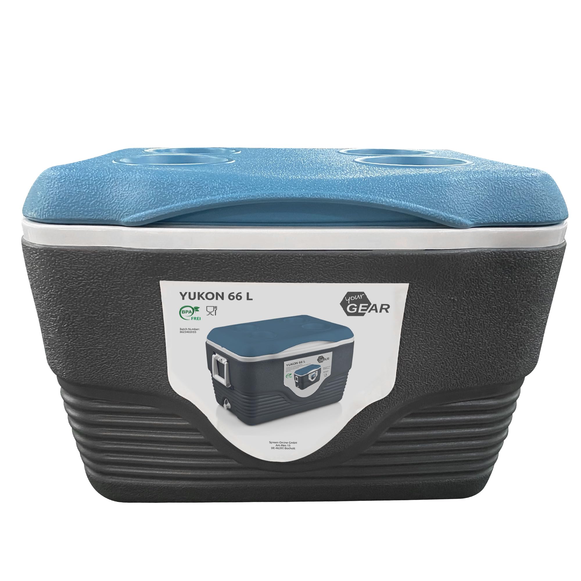 your GEAR Yukon 66 L + 32 L Kühlbox Set mit 2 passiven Kühlbehälter PU Thermo-Box Kühltasche Isolierbox warm & kalt