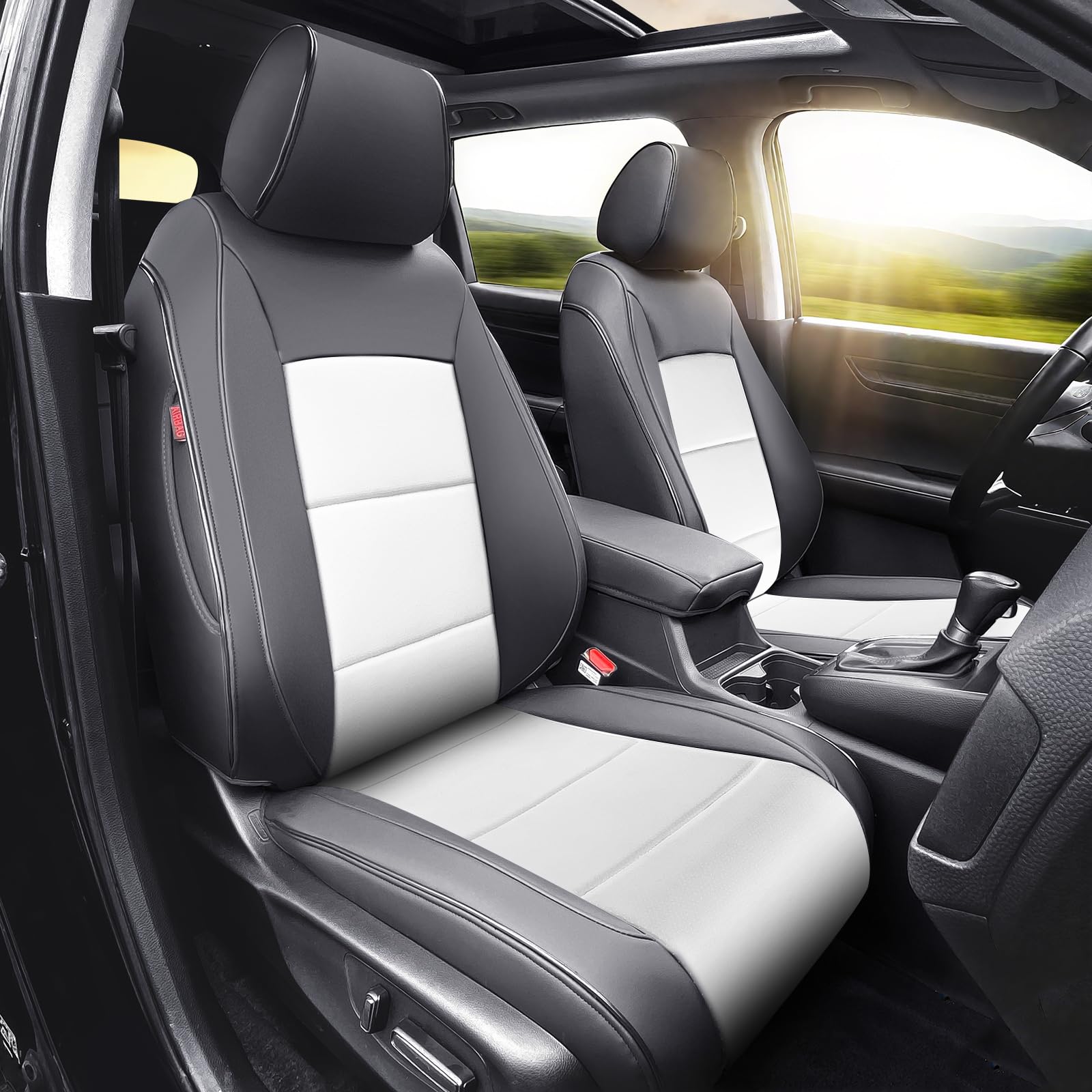 Ranaya Custom Fit CRV Seat Covers (Black & Grey)